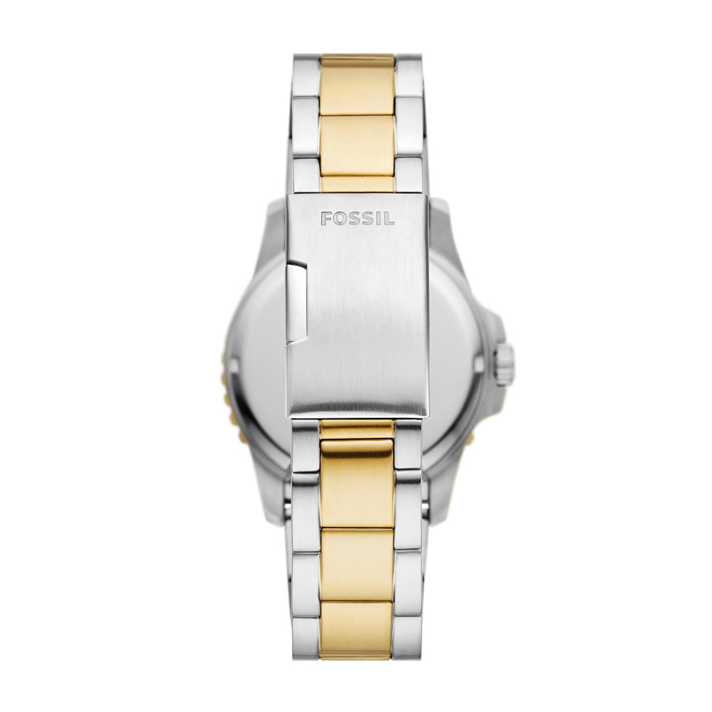 Fossil Men Stainless Steel Analog Blue Dial Watch Band Color-Multicolor