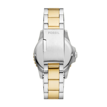 Fossil Men Stainless Steel Analog Blue Dial Watch Band Color-Multicolor