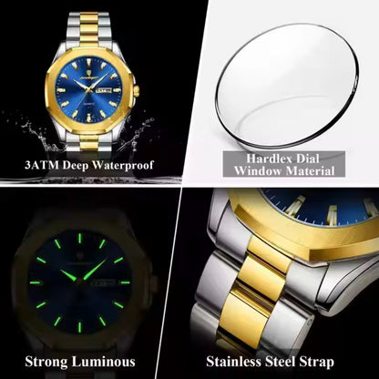 Luminous Original Stainless Steel Sport Waterproof Quartz Watches