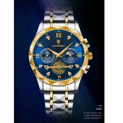 Original Chronograph Waterproof Luminous Quartz Stainless Steel Watches