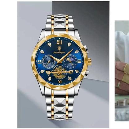 Original Chronograph Waterproof Luminous Quartz Stainless Steel Watches